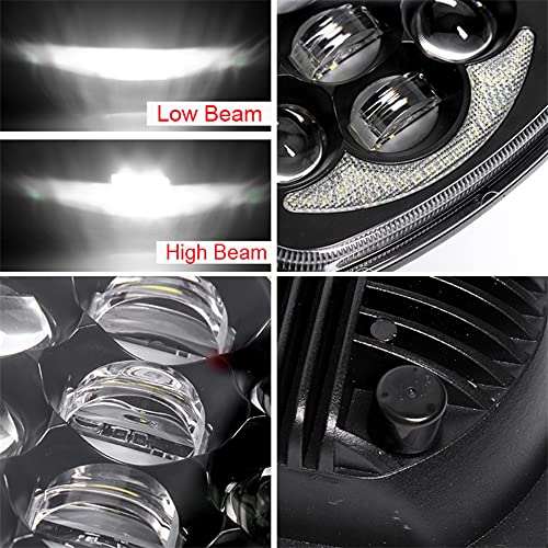 Farol Selado De 5x7 Polegadas Retangular Led Feixe Led Com Drl 105W Para Jeep Wrangler Yj Cherokee X