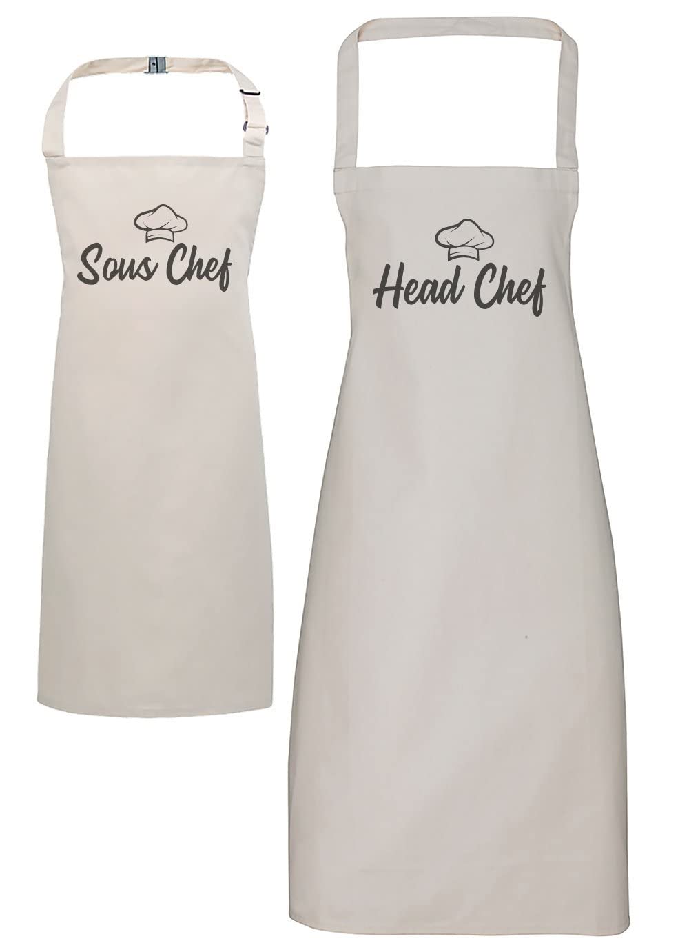 Head Chef & Sous Chef - Adult & Kids Apron Set - (Sold Separately)