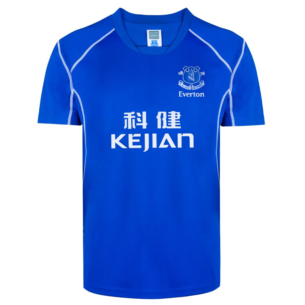 Score Draw Men's Blue Everton 2002 Retro Football Shirt XX-Large Polyester
