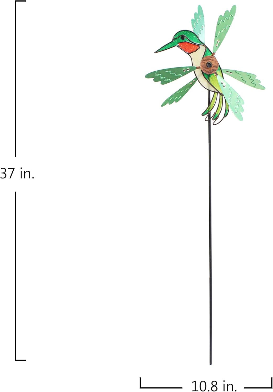 Echo Valley 2120 Dual-Motion Flying Hummingbird Pinwheel for Patio, Lawn, or Garden Décor, Multicolor