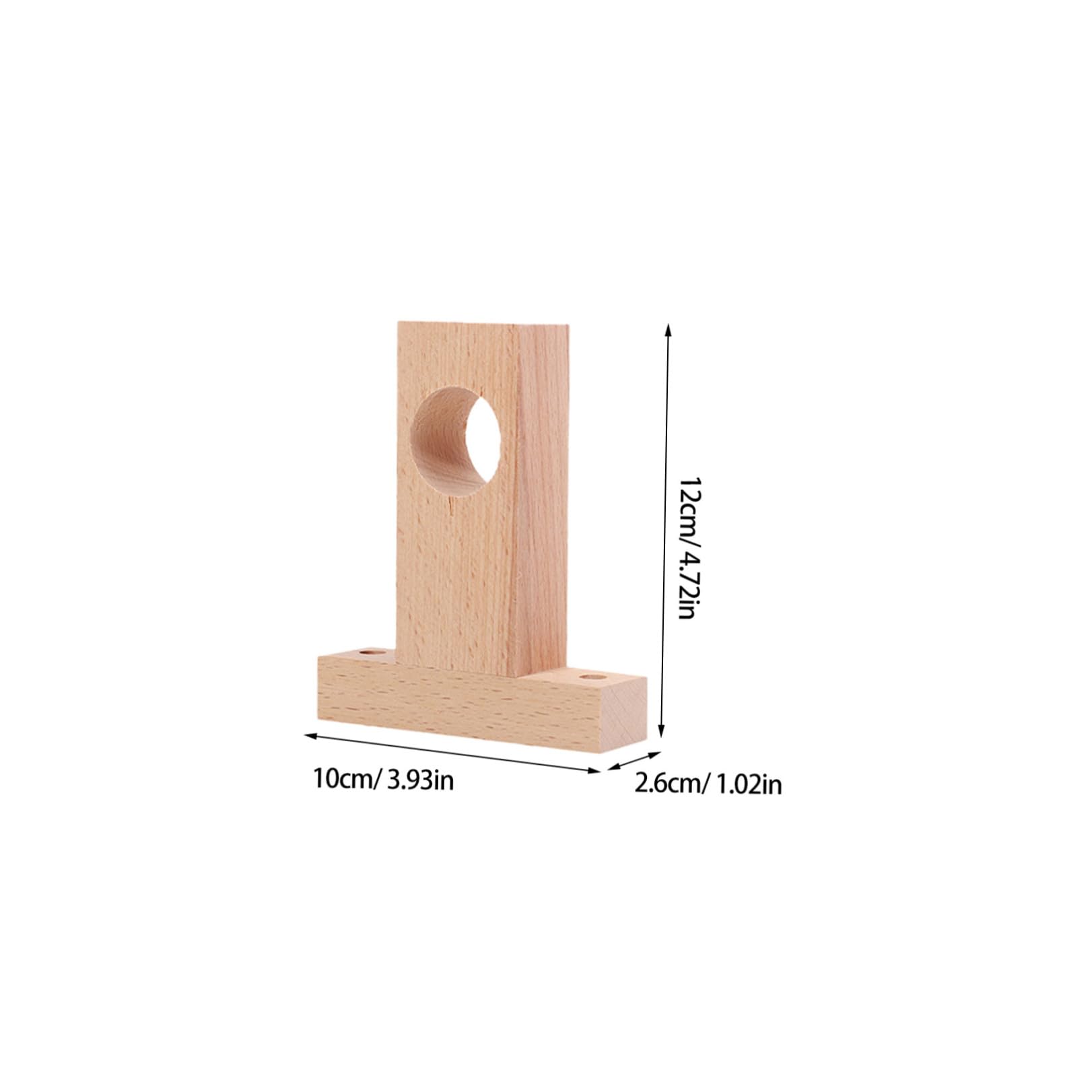 PACKOVE Supporto per Bastone Design Moderno e Semplice Beige 4 Pezzi per Tende in Legno Facile da Installare e Resistente Adatto per Casa e Ufficio