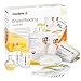 Medela Set de inicio de lactancia - con tetina Calma, 2 biberones, 5 bolsas para extraer y guardar la leche, 12 discos de lactancia desechables, crema Purelan y bolsa de vapor de limpieza rápida