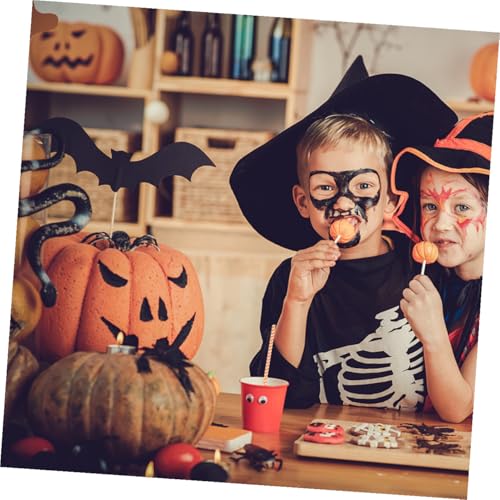 GANAZONO 100 pitillos de papel kraft para Halloween miniatura 3