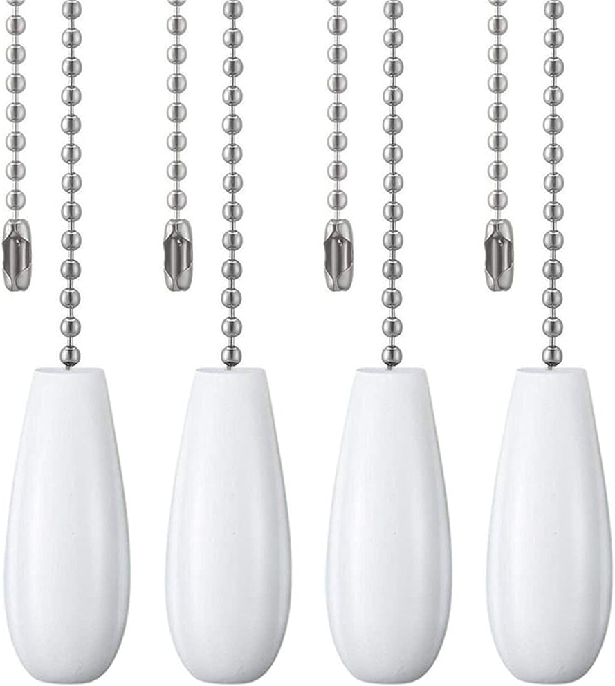 Antrader 4 Pack Ceiling Fan Pull Chain,12Inch Rectangle
