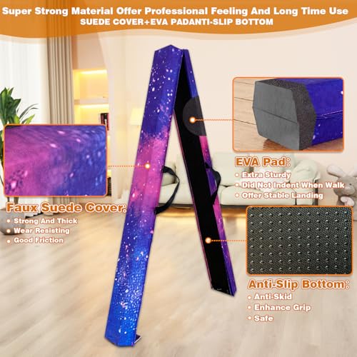 Image of Marfula 6 FT / 8 FT / 9 FT Folding Gymnastics Beam Foam Balance Floor Beam