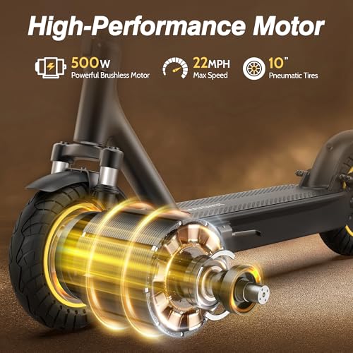 Image of MAXSHOT Electric Scooter for Adults, 8.5 /10 /14 inch Tires, 19 /22Mph, 350W /500W Motor, 21-28 Miles Range, Folding E-Scooter with Dual Suspension,APP Control