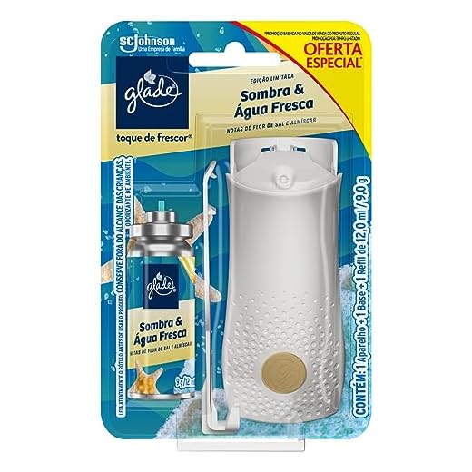 Glade Aromatizador de Ambiente Toque de Frescor Aparelho + Refil Sombra e Agua Fresca 12ml