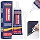 Flintronic 50ml Textilkleber, Lederkleber Extra Stark, mit 1 Schaber, Professioneller Leder Kleber, perfekt zum Reparieren Leder, für Stoffe, Baumwolle, Leder, Jeans und mehr