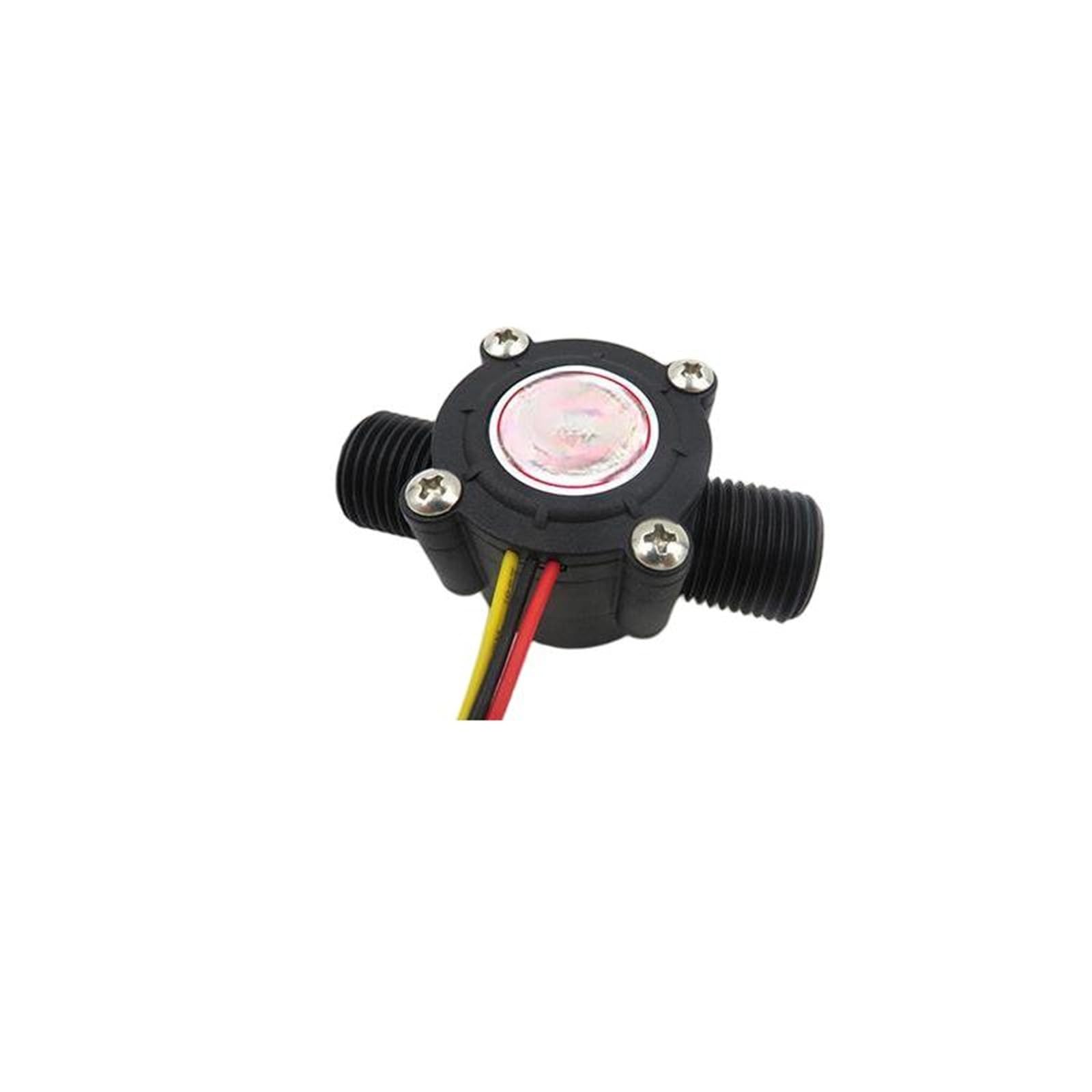 MKHQST Flowmeter 5pcs S168 Hall-effect Water Flow Sensor Pulse Signal 1/2-inch Size Extended Thread Version 5cm Cable 5V