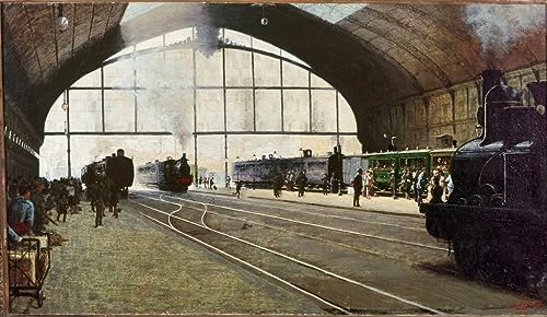 Tableau Gare centrale de Milan Angelo Morbelli - Posters et Art mural vintage 60x90cm
