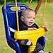 Gorilla Playsets 04-0032-B High Back Plastic Infant Swing with Yellow T bar & Rope, Blue with Yellow