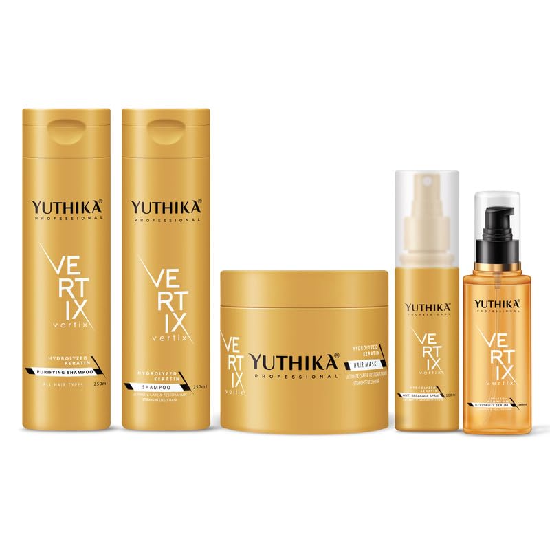 Image of YUTHIKA Pro Vertix Purifying Shampoo 250ml with Post Care Shampoo, Hair Mask, Serum & Anti Breakage Spray