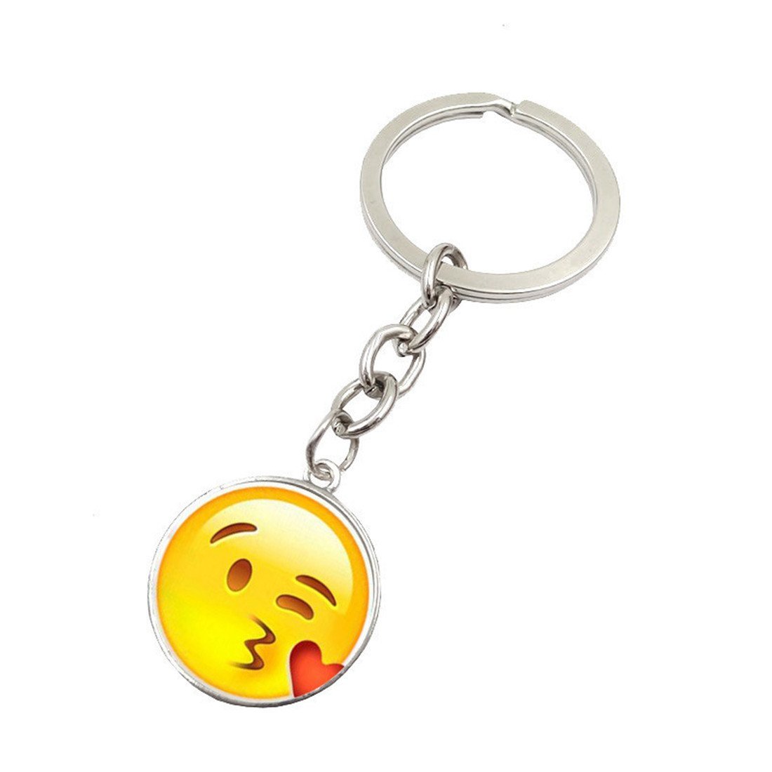 XCSSKG Emoji Keychains Emoticons Key Ring for Birthday Emoji Party (C)
