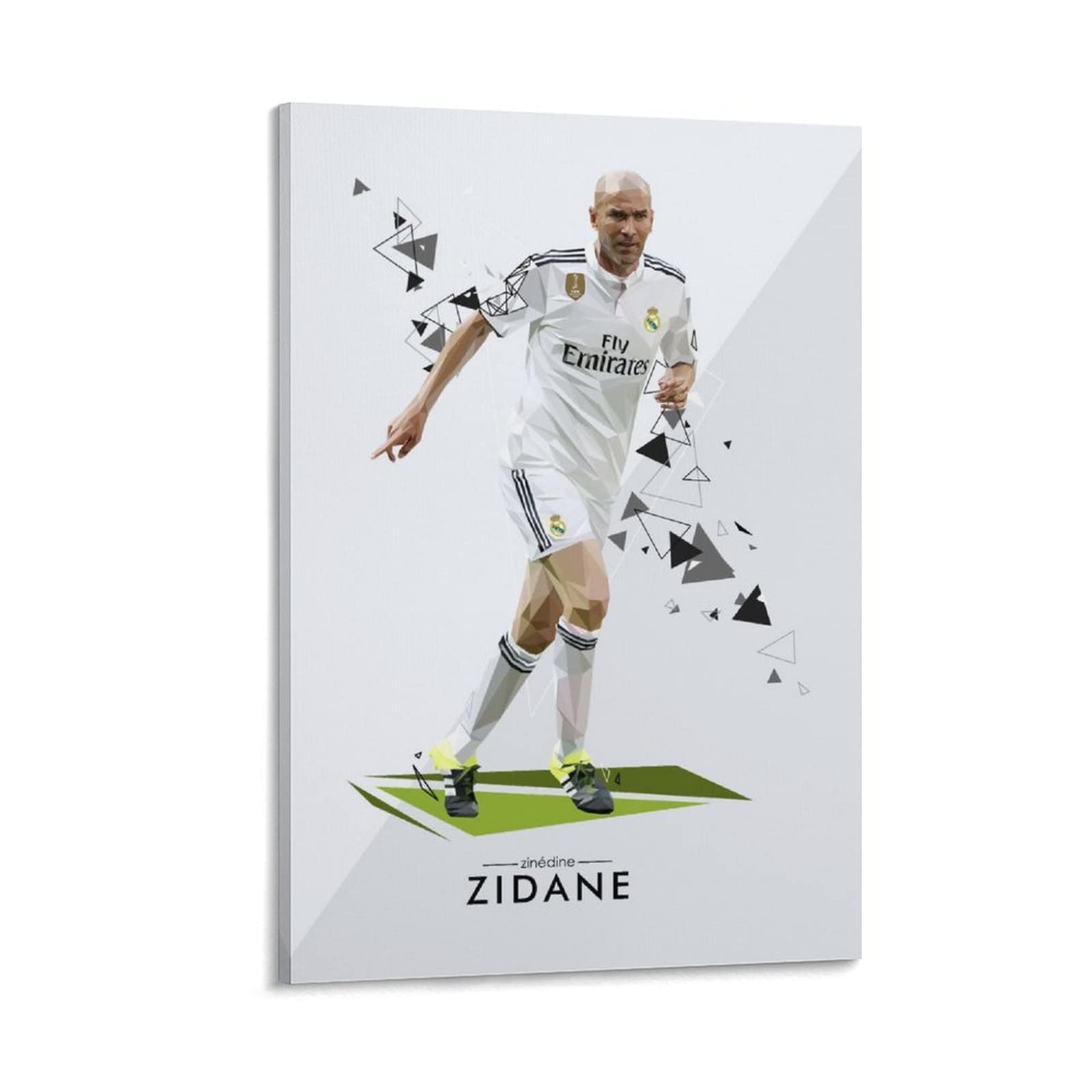 Amazon｜サッカー選手ジネディーヌ ジダン キャンバス アート ポスター