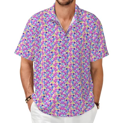 Chemise arc-en-ciel homme sirène légère pour vos vacances d'été