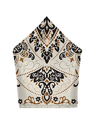 Image of BLACKSMITH Paisley and Floral Printed Italian Pocket Square for Men and Boys, for traditional Indian Wear like Bandhgala and Modi Jacket