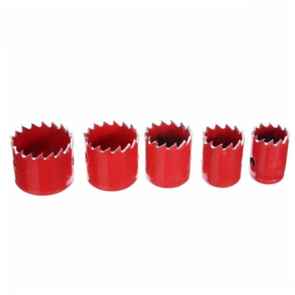 Juego de 16 Brocas para Cortar Agujeros Redondos Metal Rojo
