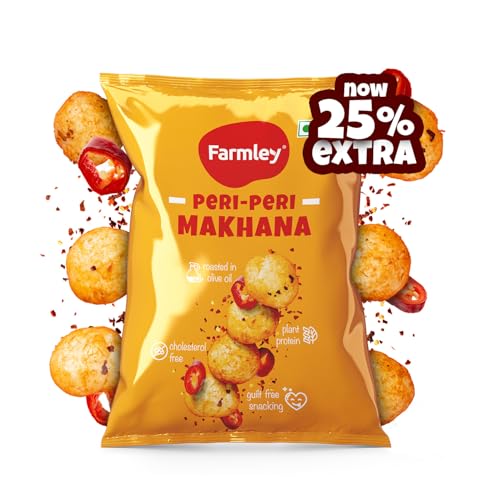 Image of Farmley Peri Peri Makhana | Roasted In Olive Oil | Healthy & Crunchy Snack | 20 g Pack (Pack of 1)