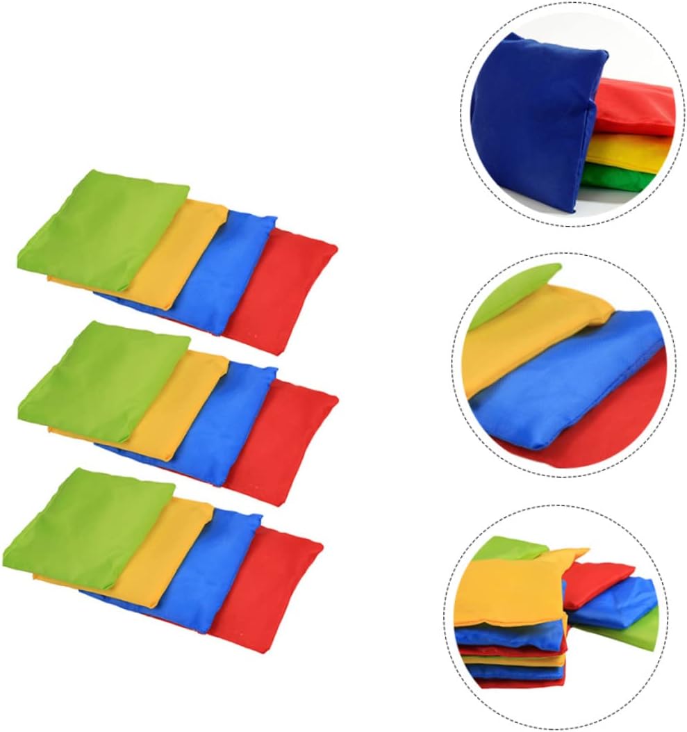 12pcs Boys and Girls Beach Games Sandbag Toys Bean Bag Toss Game for Boys and Girls Outdoor