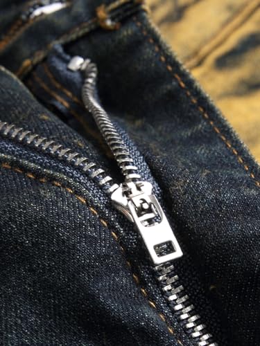 Mens Jeans Slim Fit Trendy Grunge Punk Rock Faded Dark Wash Stretchy Skinny Ripped Jeans4