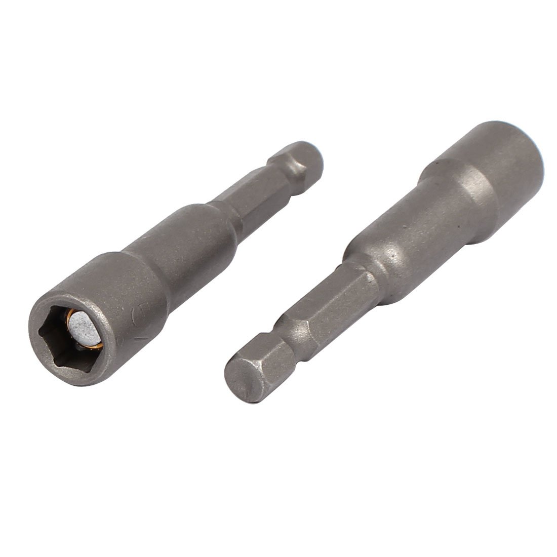 Sourcingmap 1/4-inch Shank 5/16 Inch Hex Socket Nut Setter Driver Bit Adapter Magnetic 5pcs, Grey, 5/16" - Image 2