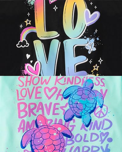 The Children's Place Girls' Unicorns,Sports,Butterflies Long Sleeve Graphic T-Shirts,5 Pack2