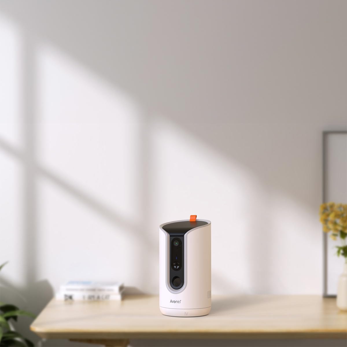 ARENTI Dog Treat Petcam1T Caméra de surveillance WiFi avec distributeur de friandises intégré pour animaux de compagnie