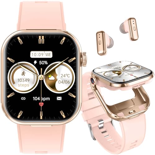 Leuceira Smart Watches for Women with Earbuds Inside...