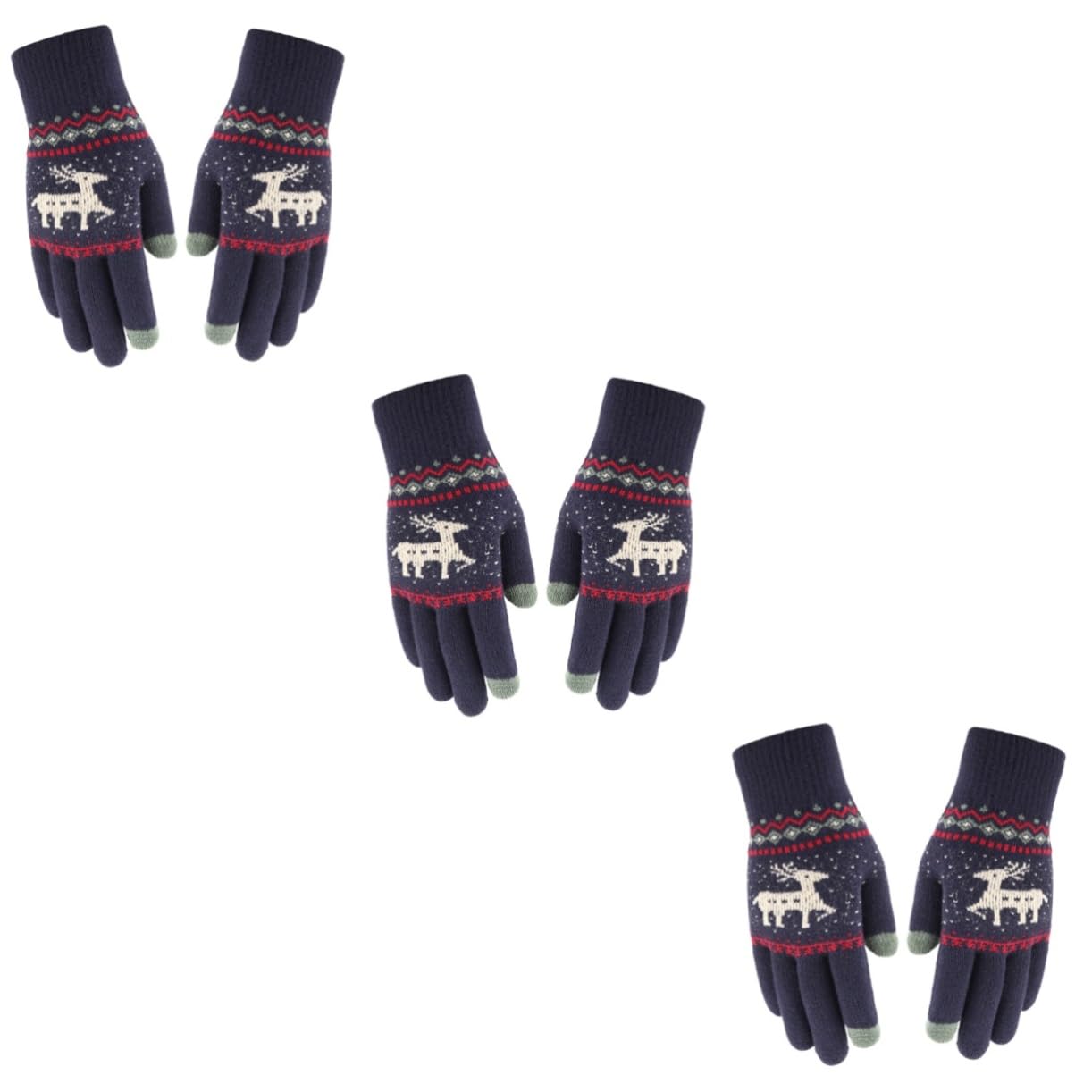 GALPADA 3 Pares Guantes gruesos guantes de punto para de punto para hombre deportivos accesorios de Mitones de dedo para pantalla táctil