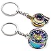 Qixuer 2 Pezzi Creativo Portachiavi,Spinning Turbo Portachiavi Portachiavi Turbocompressore Cerchio Portachiavi Pneumatico Wheel Metal Keychain Pendant per Accessori Del Pendente Auto