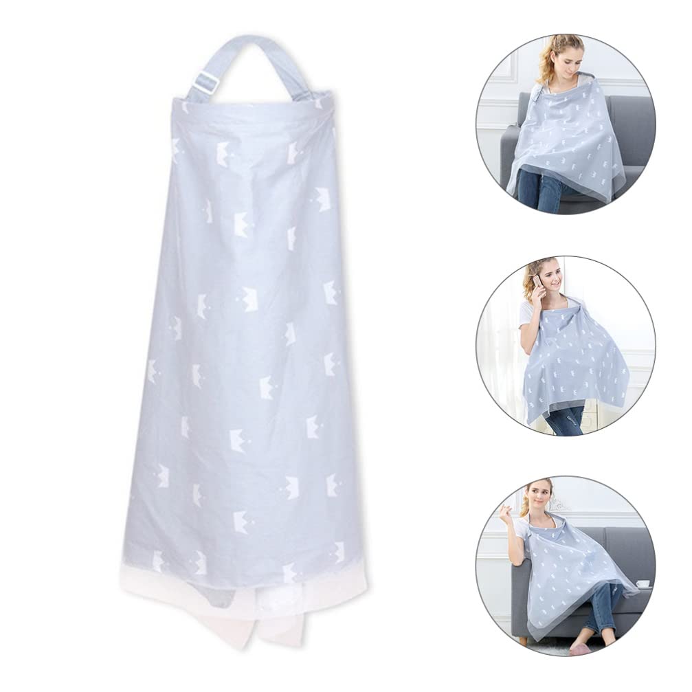 TOYANDONA Mom Nursing Cover Multi-Function Breastfeeding Cover -Lift Belt for Privacy During Feeding Crown Design