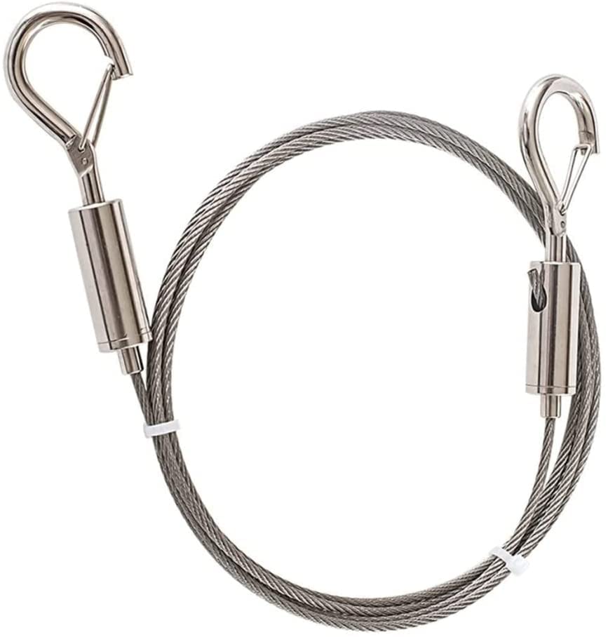 Image of Adjustable Picture Hanging Wire 1PCS Mirror Frame Kit 2m x1.5mm Heavy Duty Stainless Steel Wire Rope for Mirror Hanging Hardware,Basket Flowerpot Hold Up to 44 lb / 20kg