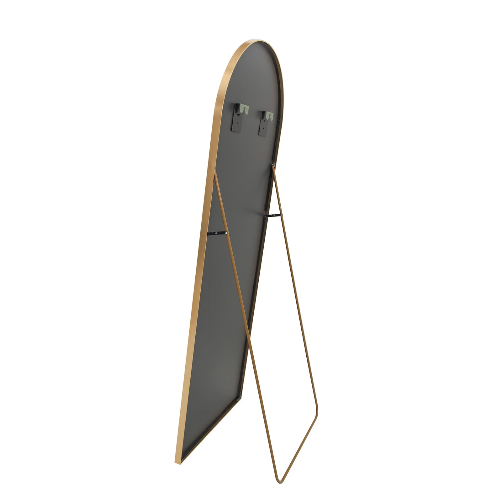 Espejo de pie de 162 x 53 cm, arco grande de longitud completa de aluminio dorado, espejo de pared para dormitorio, baño, entrada, tocador