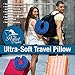 My Perfect Nights Premium Travel Pillow (Blue) Sleep with NO Neck Pain Super Soft Memory Foam Neck Pillow Easy Washing with Removable Cover