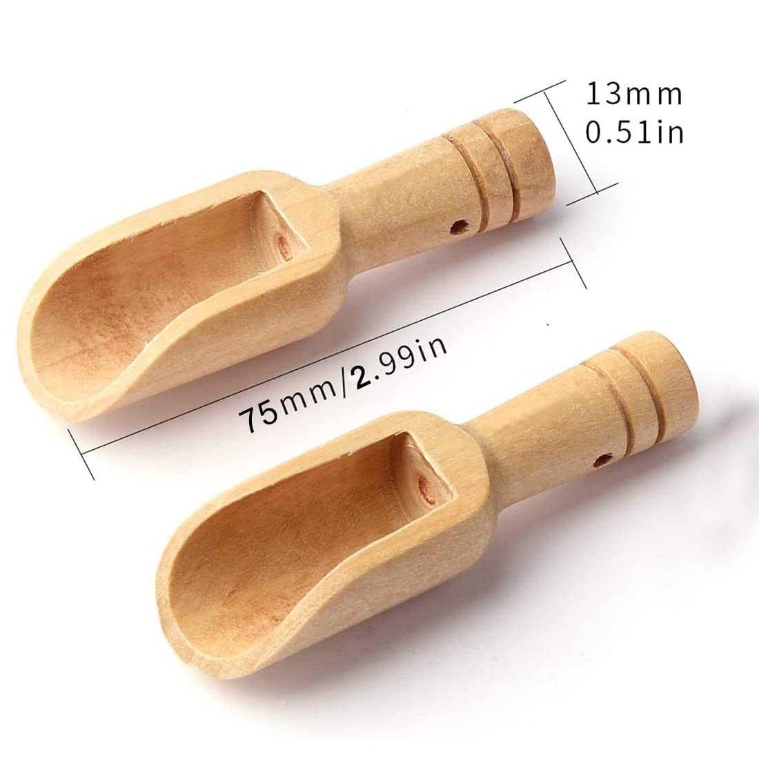 Cucchiaini In Legno Per Spezie - 3 Pezzi Per Miele, Zucchero, Sali E Gelato