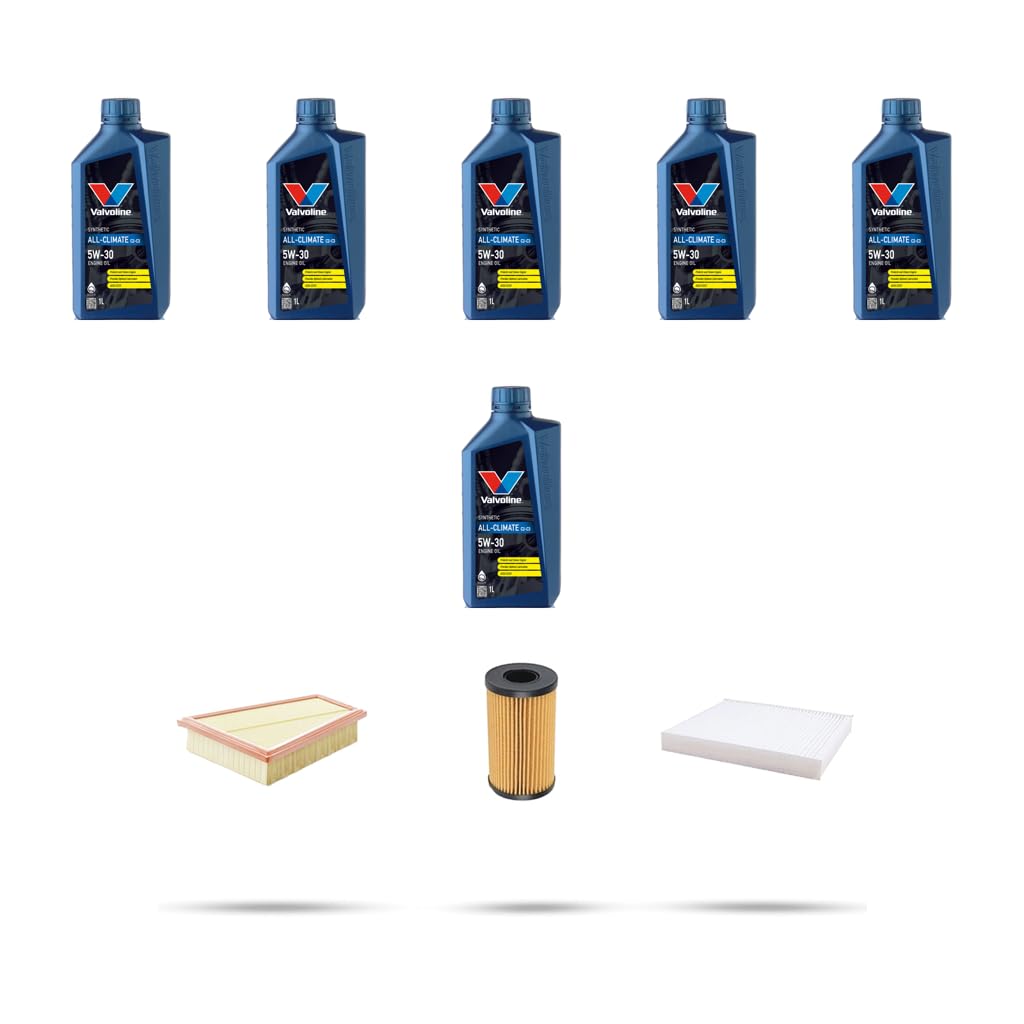Kit tagliando 3 FILTRI e 6L OLIO compatibile con Jaguar XE (x760) 2.0 147kw 2015