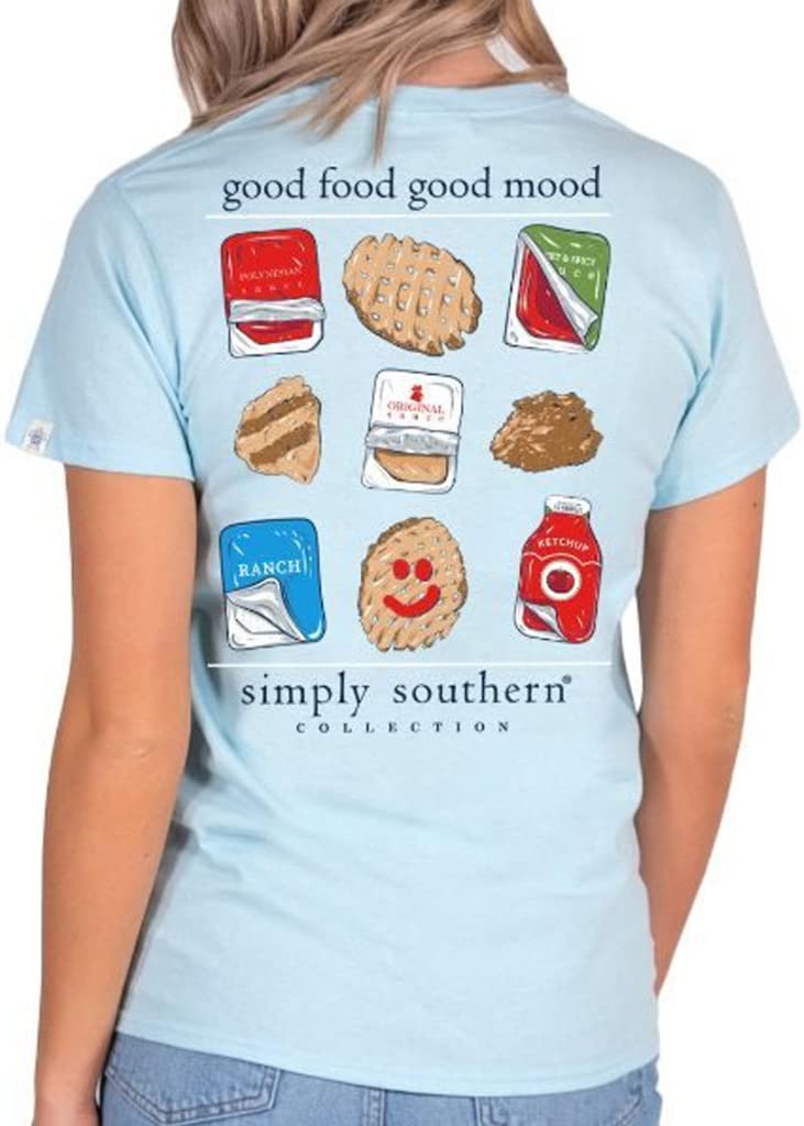 Simply Southern Good Food Good Mood - Chicken - Adult T-Shirt