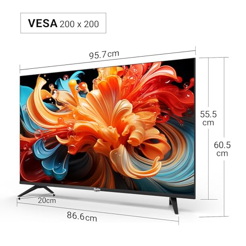 TuTu Smart TV 43 Zoll (108 cm) 4K UHD LED Fernseher Android TV mit WLAN, HDR, Triple Tuner DVB-C/S/S2/T/T2, Bluetooth, Prime Video, Netflix, YouTube, DAZN, Disney+, TUS43UQ1A – Bild 6