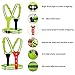 rnairni Lighting LED Reflective Vest Running Light Set, Adjustable Safety Vest, Gear Armbands, Belt Bag with Earphone Hole for Night Running, Motorcycle, Walking, Cycling and Dog Walking Sports