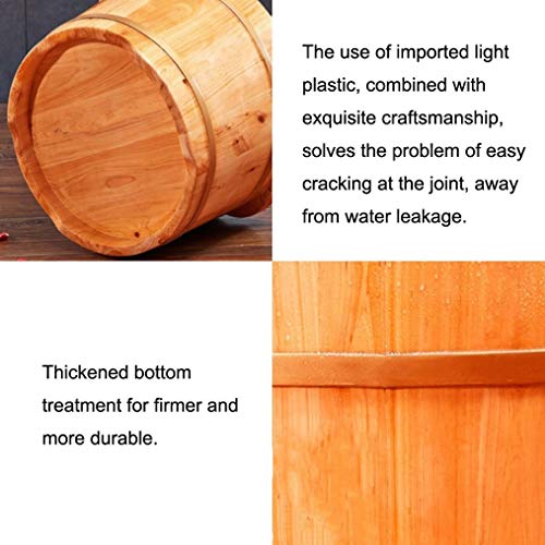 Spa de pies de madera maciza natural con tapa para relajación miniatura 4