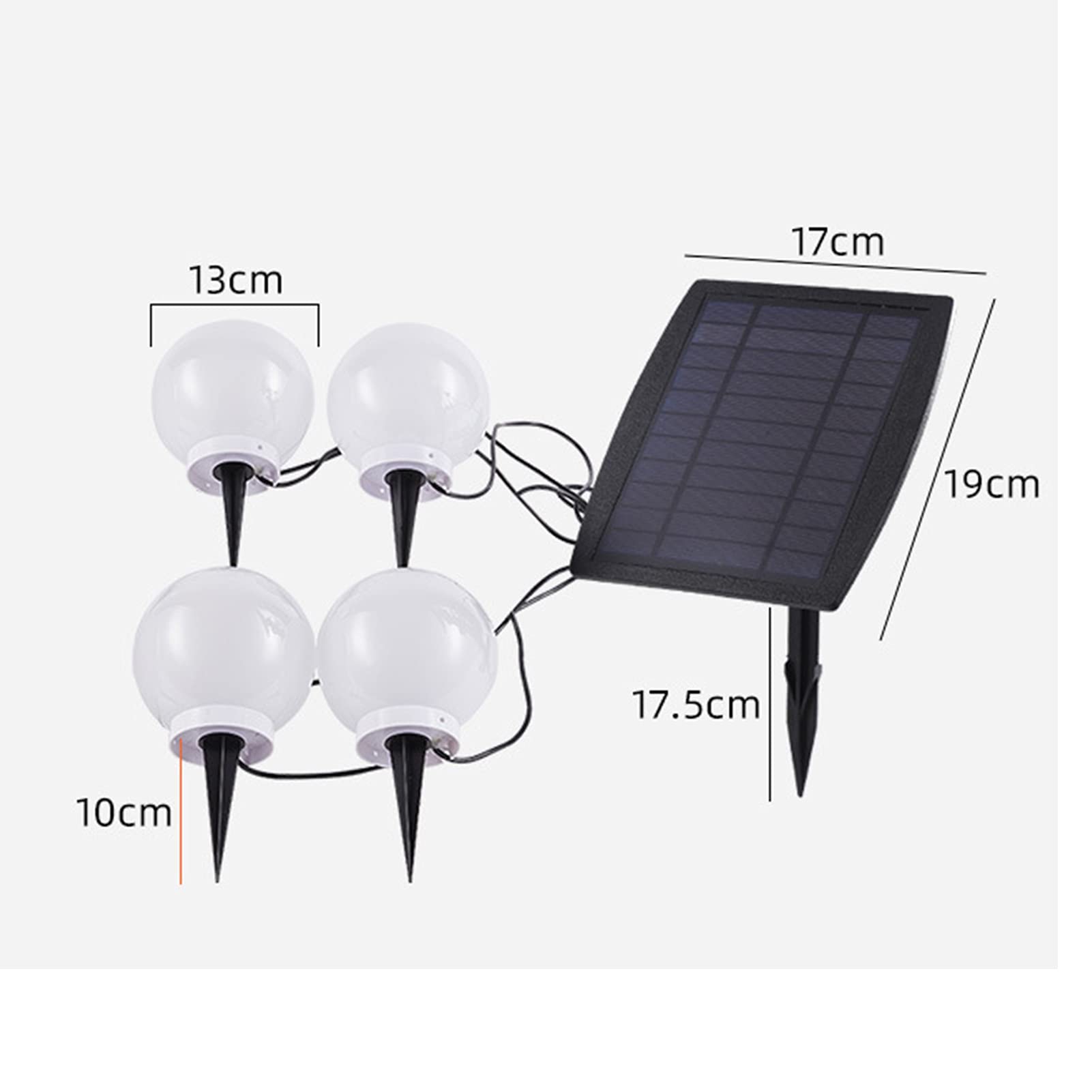 Solarne oświetlenie gruntowe na zewnątrz, lampy ogrodowe kule, IP65 wodoodporne LED światła w ziemi na ścieżkę trawnik podwórko patio krajobraz schody tarasy podłoga podjazd, ciepłe światło, 8 szt