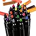 Mosaiz Fabric Markers Set: 26 Colors, Permanent Pens for Canvas & Fabric Decorating, Includes Gold & Silver Shirt Paint & 36 Letter Stencils