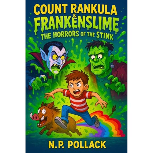 COUNT RANKULA & FRANKENSLIME: THE HORRORS OF THE STINK Audiolibro Por N.P. POLLACK arte de portada