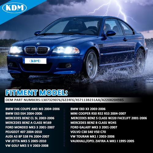 KDM Xenon HID Headlamp Ballast Igniter Starter ECU Control Fit for BMW E46 E63 E64 E83 Benz W220 W169 W245 Mini Cooper Ford Mondeo Galaxy Volvo Audi A3 VW Jetta Golf,Replace OEM# 1307329076