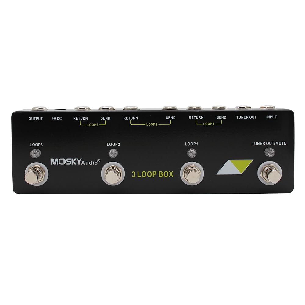 3 LOOP BOX Chitarra Effetto Pedale Looper Pedale Tuner Mute Out