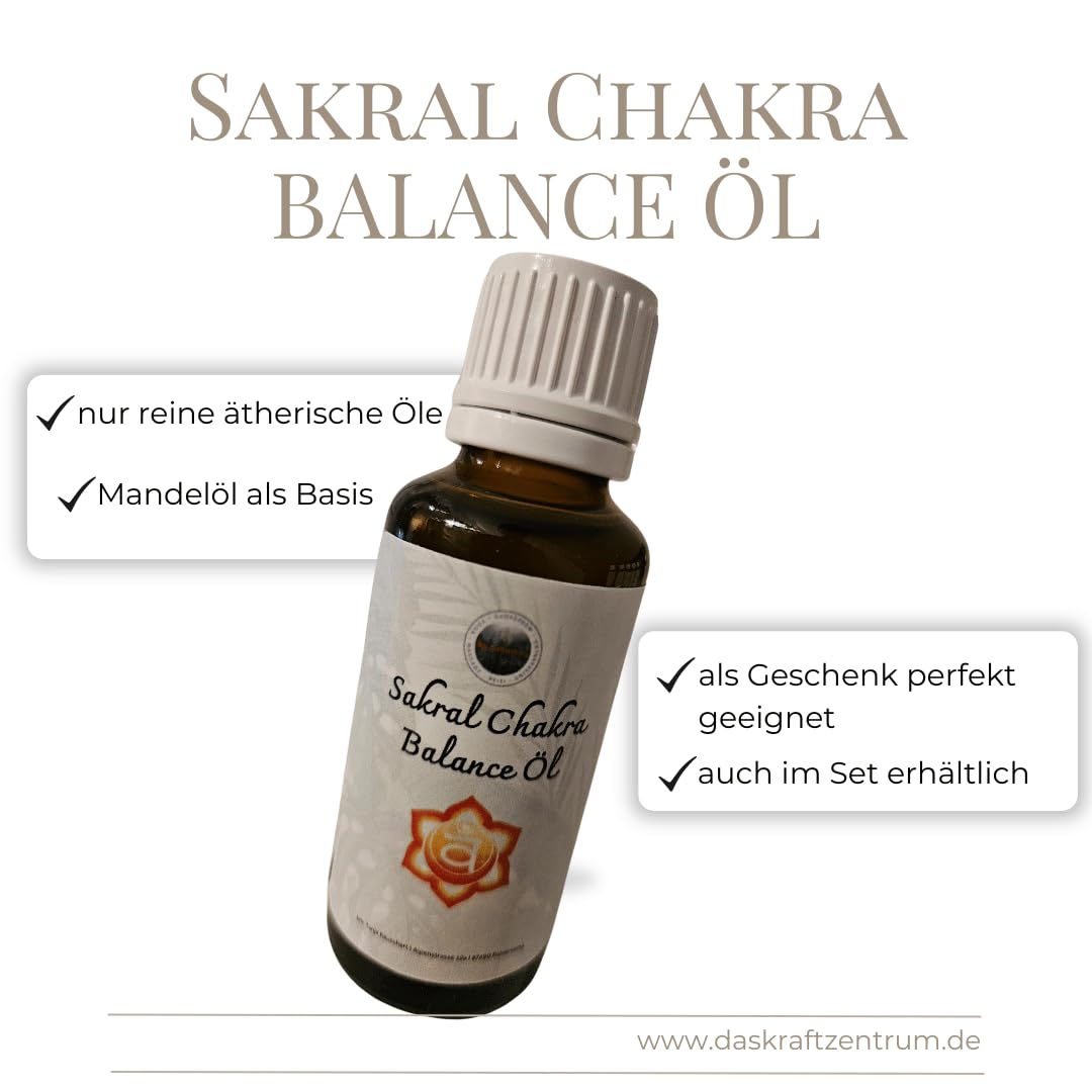Chakra Balance Öl Set (7 Chakren) | Handgemachte Aromapflege- & Massageöle auf Mandelölbasis | Ganzheitliche Balance, Achtsamkeit & energetische Harmonie