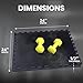 BalanceFrom Puzzle Exercise Mat, 6-Pc Interlocking Foam Tiles, 1/2” Thick, 24 Sq Ft, Black - Training Floor Mats for Workouts - Home Gym Accessories and Equipment