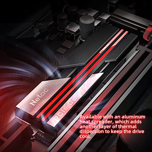 Netac NV7000 2TB M.2 Interner SSD 2TB NVMe 1.4 PCIe Gen4 SLC Cache, Kühlkörper aus Aluminium, für Laptop, PS5, PC – Bild 4