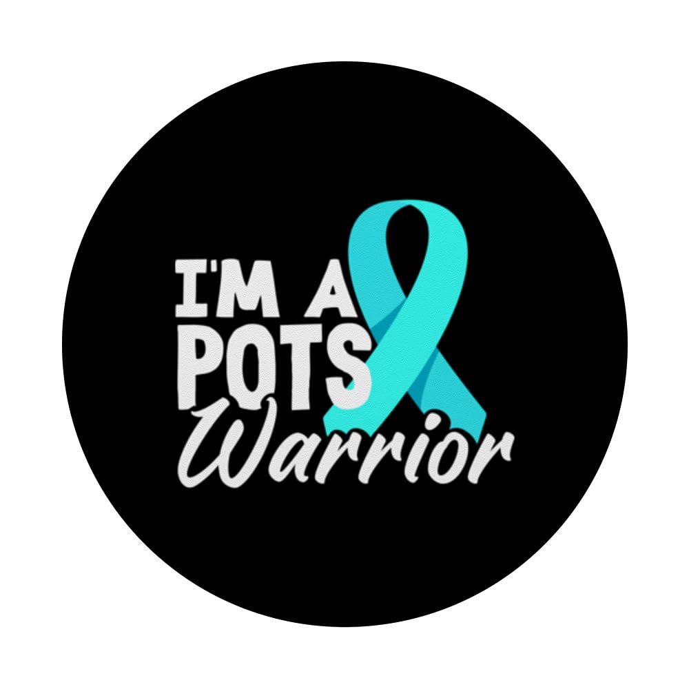 I'm A POTS Warrior POTS Awareness PopSockets Swappable PopGrip, Black - Image 3