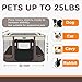 Paw Ballet Foldable Pet Kitten Playpen, Upgrade Waterproof Portable Cat Dog Playpen Kennel Tent for Small Dog Cat, Retractable Shade Cover, Indoor Outdoor Use for Small Pet, Brown